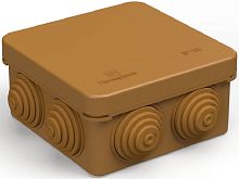 Коробка распределительная HF Промрукав 70x70x40мм (6 сальников) IP55 бук (132шт) картинка 